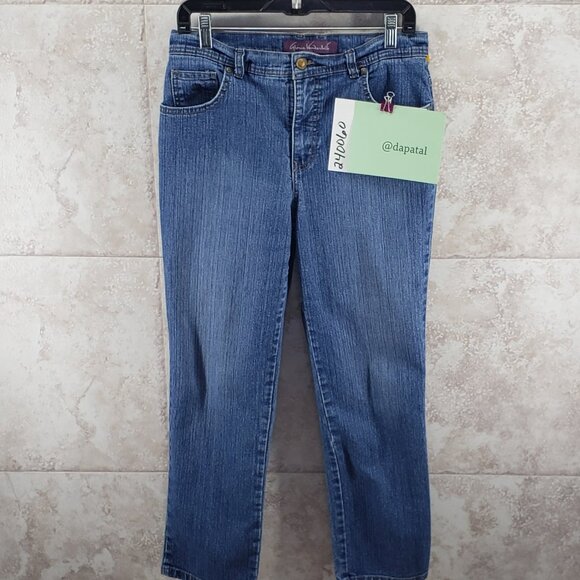 Amanda Gloria Vanderbilt Jeans Mid Rise Straight Leg Stretch Womens Size 10P - Picture 8 of 9